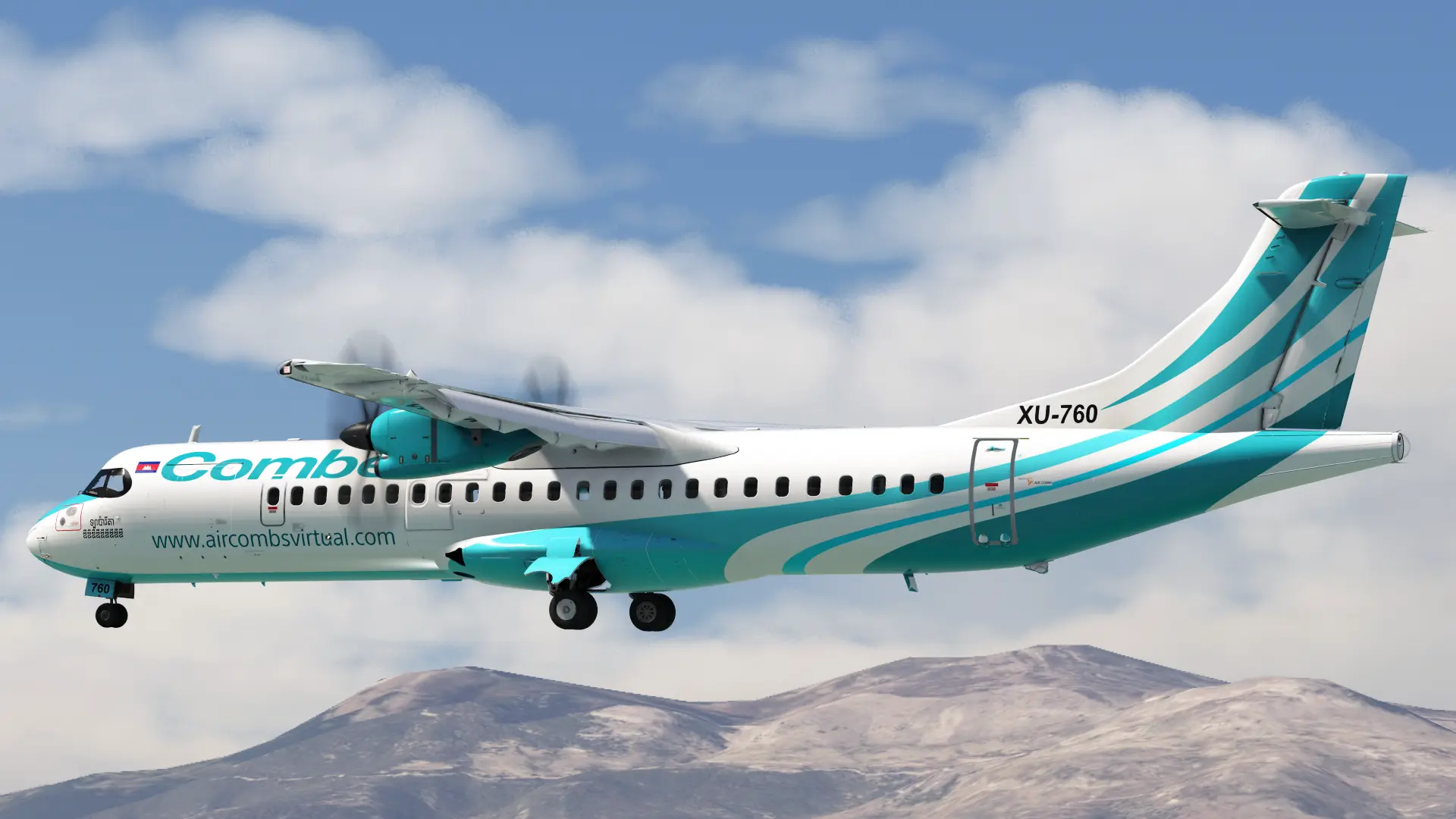 Comber ATR 72-600 on approach with clear skies