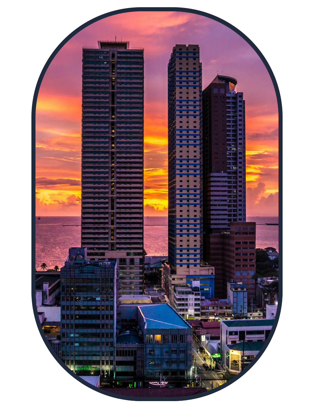 Manila skyline during sunset